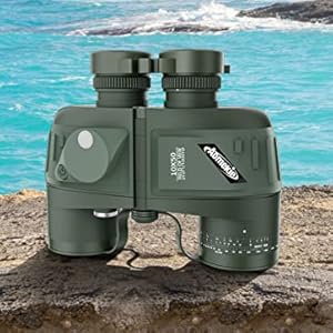 Marine Binoculars 10x50 Waterproof Binoculars with Rangefinder Compass