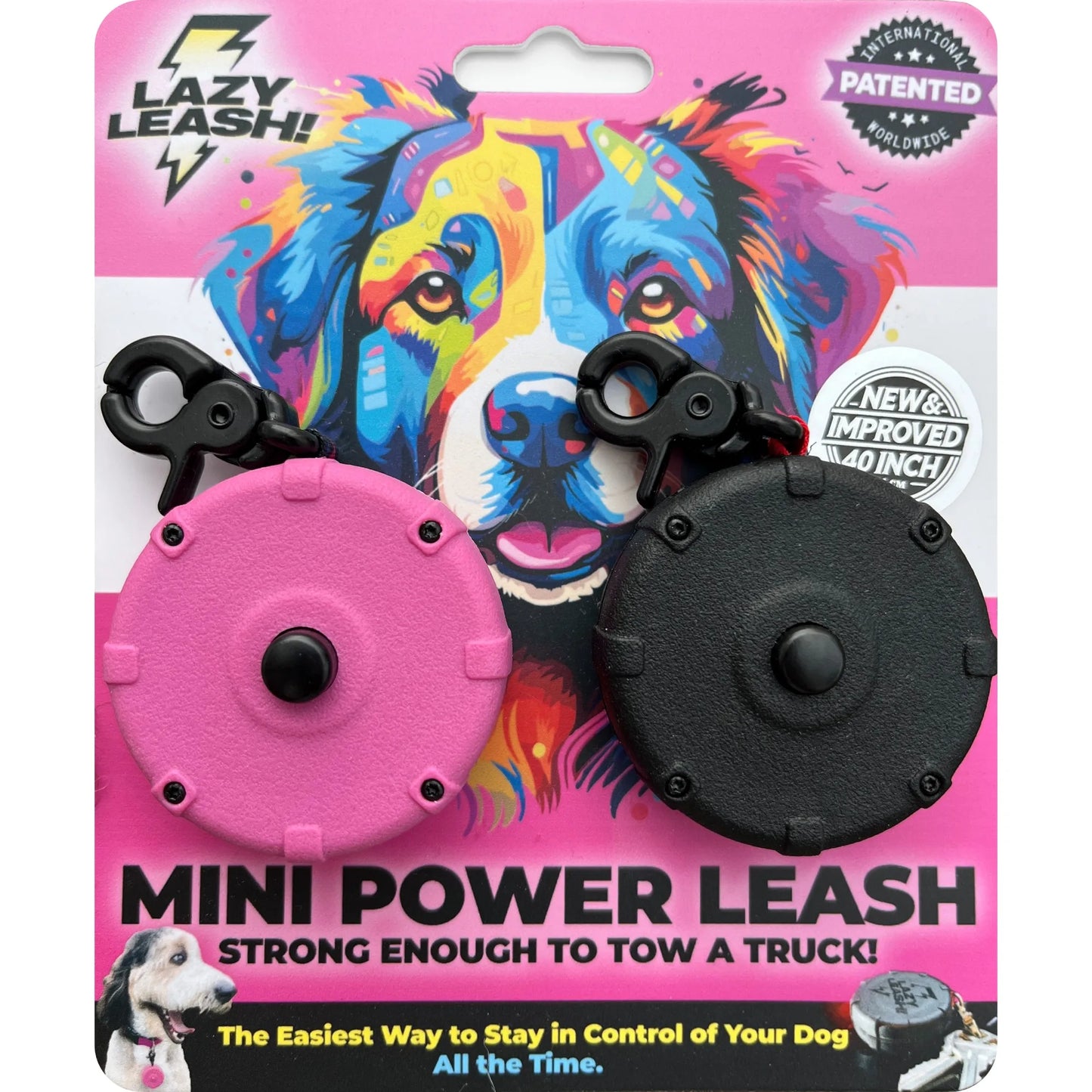 Safe & Easy Lightweight Heavy-Duty Mini Clip-On Adjustable Power Leash!