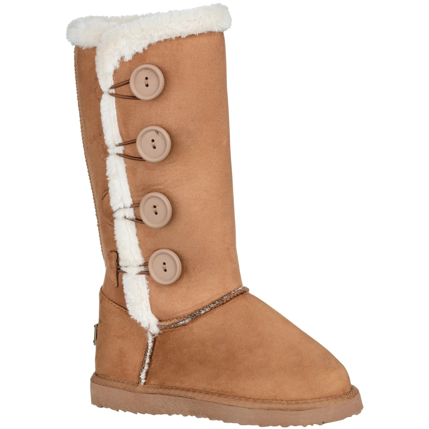 Women's Snow Boots Fleece Lined Solid Color Mid-Calf Flat Snow Boots
