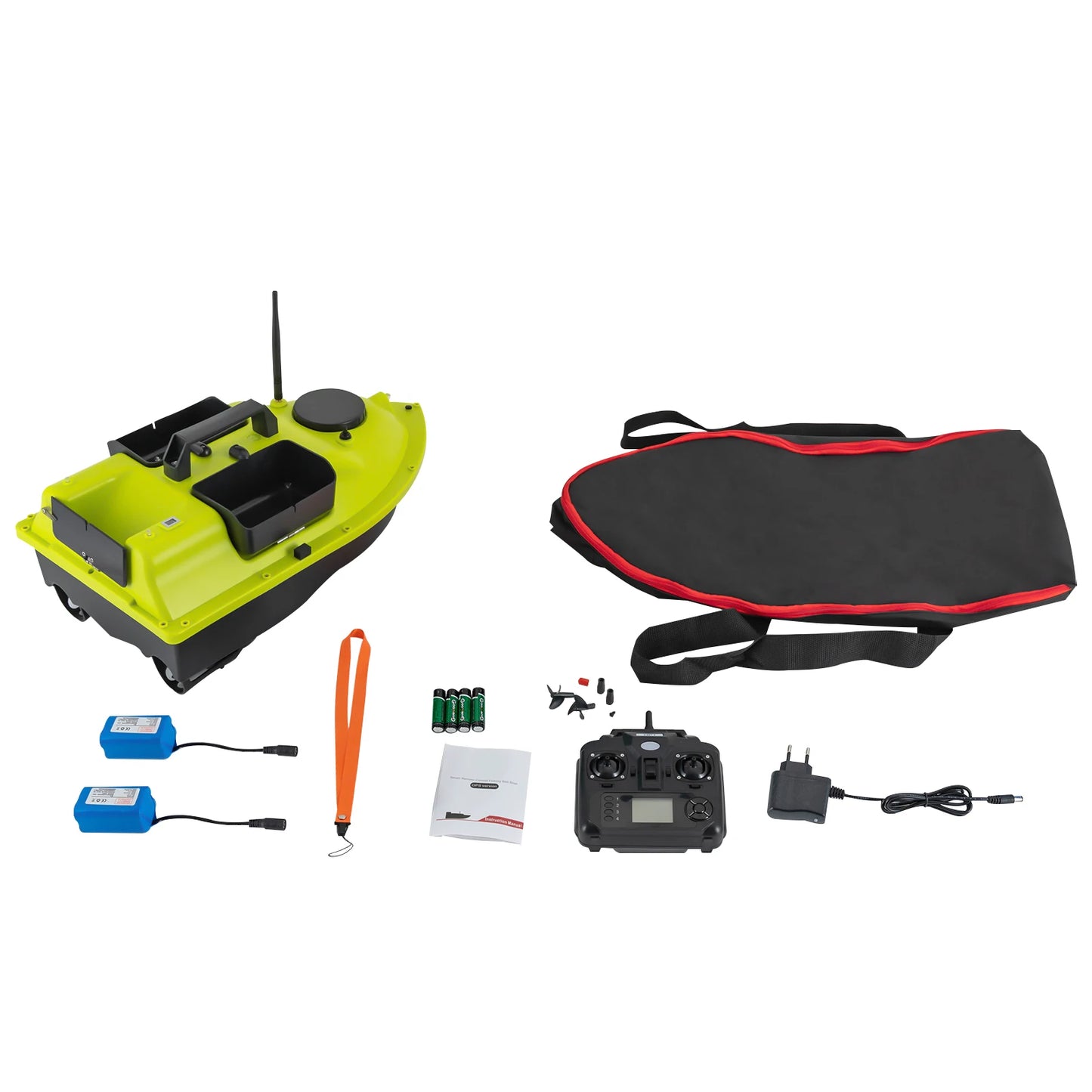 Rechargeable GPS Fishing Bait Boat with 2 Batteries 16 Positioning Points