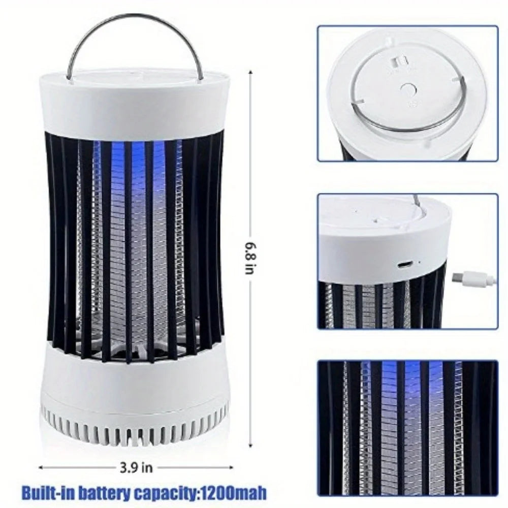 360° Electric Bug Zapper , 1800mAh 7H Battery Waterproof