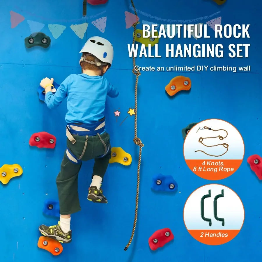 Climbing Rocks with Knotted Rope Handles