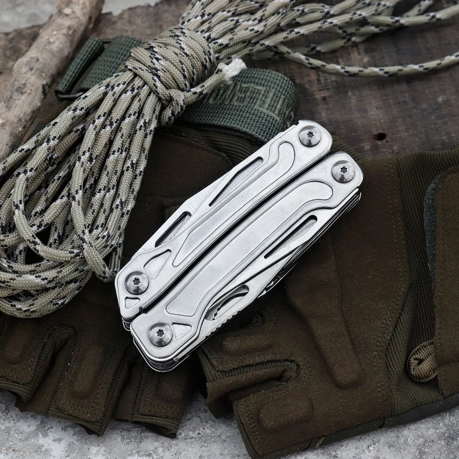 14-in-1 Multi-Tool Pliers, Stainless Steel Compact Survival Gear
