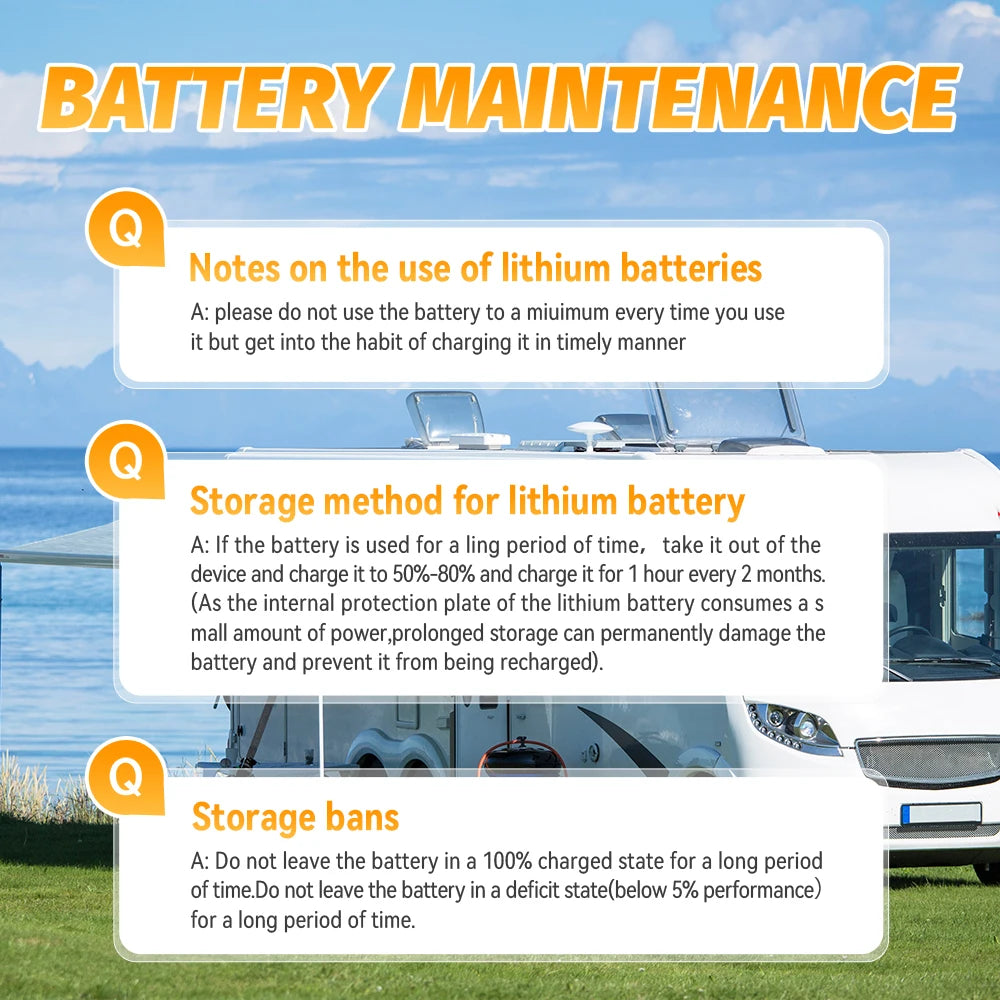 12V 100Ah  Lithium Battery Pack With Bluetooth 100A BMS Deep Cycles