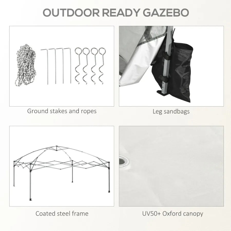 10' x 10' Pop Up Canopy Tent with Netting Instant Sun Shelter