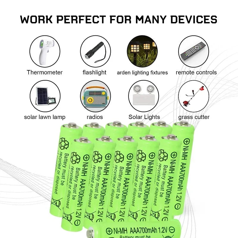 8PCS 5600mAh 1.2V AAA Rechargeable Nickel Hydrogen Battery,
