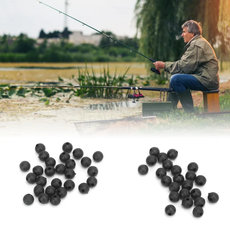 50pcs Carp Fishing Beads Diameter 6mm Soft Carp Fishing Rig Beads