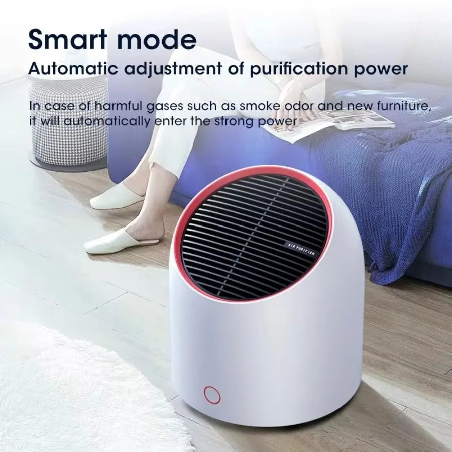 Mini Air Purifiers Portable Desktop Air Freshener HEPA Filter Air Cleaner USB Rechargeble