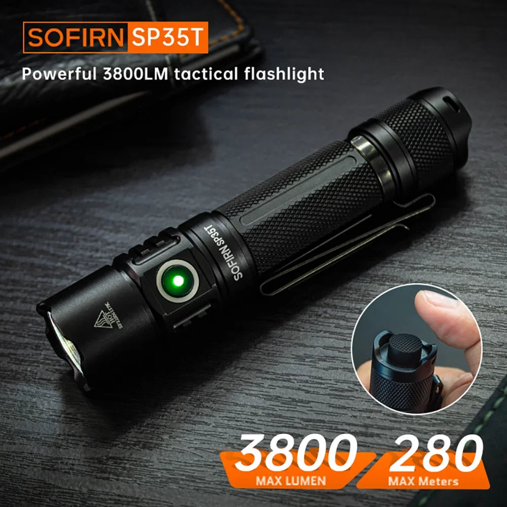 3800lm Tactical Flashlight Powerful LED Light
