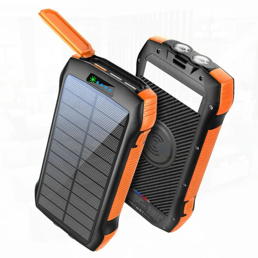 Solar Power Bank 33500mAh Fast Charging Solar Battery Pack