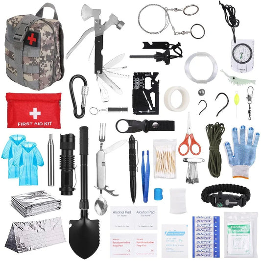 125Pcs Survival Kits  Tactical First Aid Kit Supplies