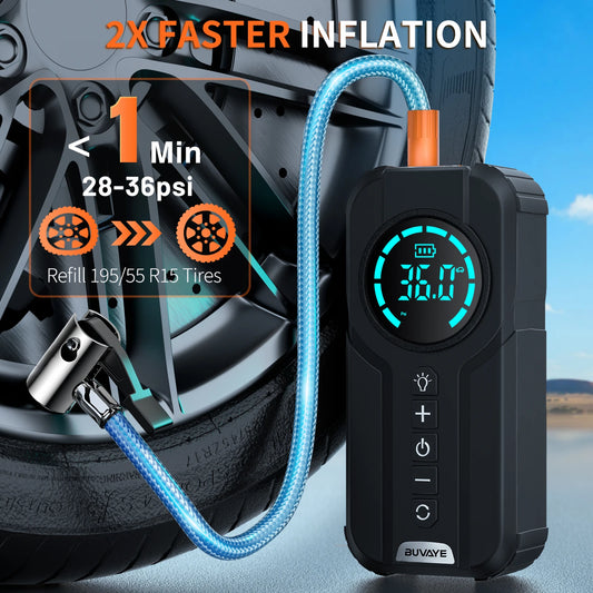 Car Multi-function Air Compressor Jump Starter Air Pump Convenient Tire Inflator+