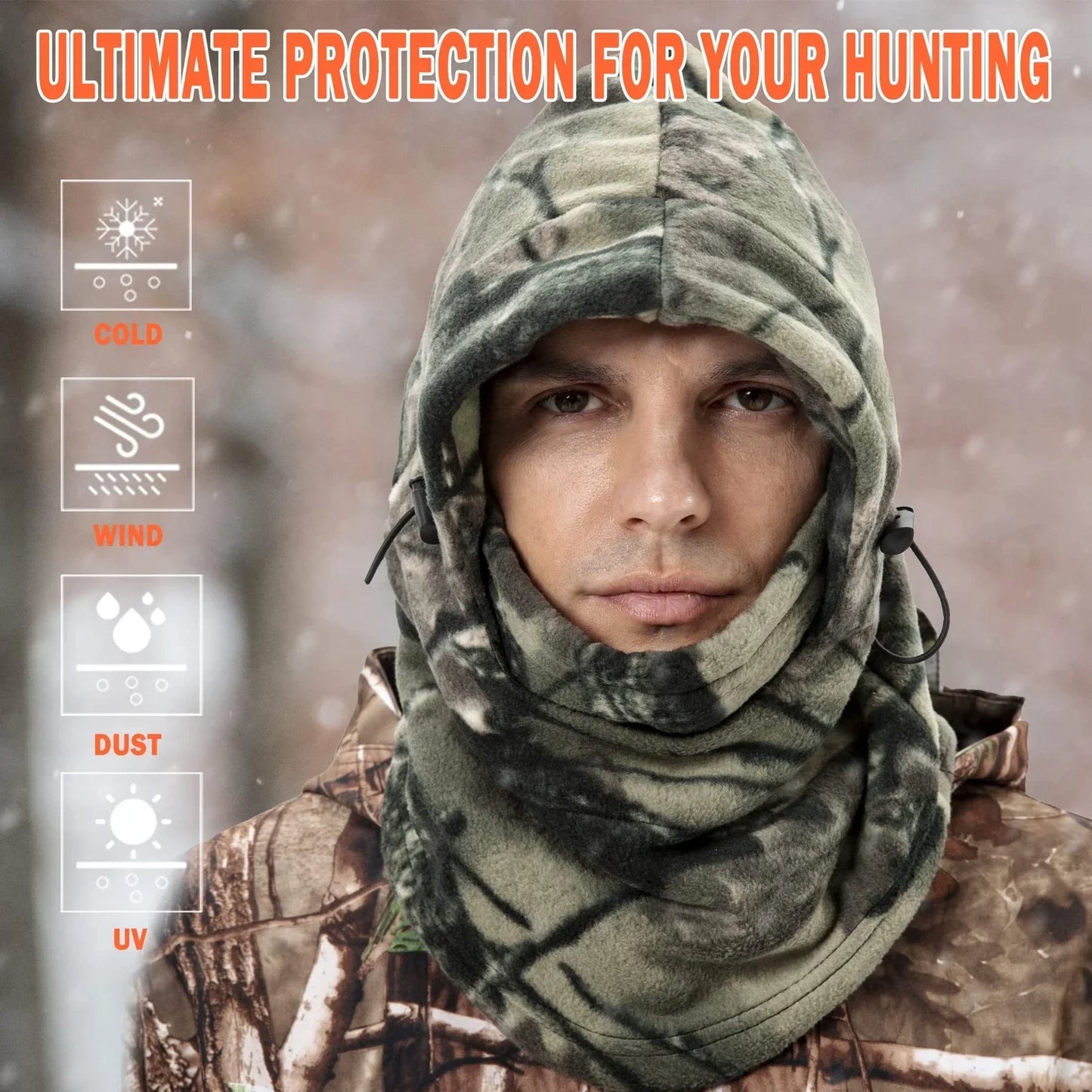 Thermal Fleece Ski Mask Neck Warmer Hoods