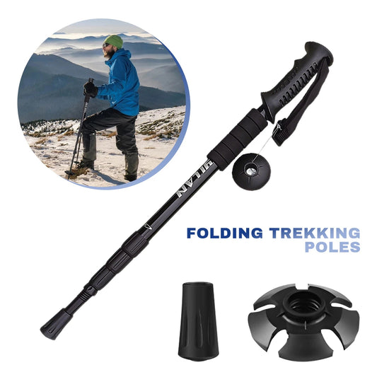 Trekking Poles Aluminum Alloy Telescopic Walking Hiking Stick