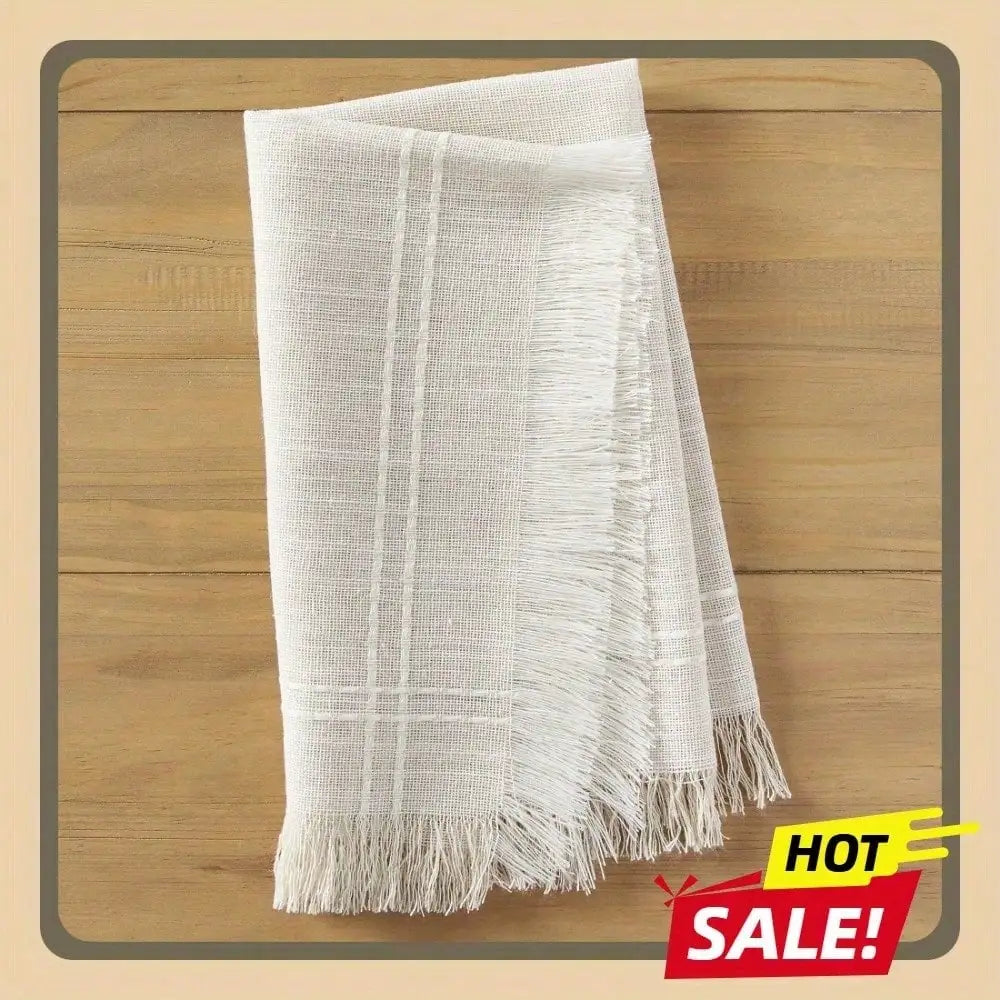 20 x 20 striped beige cloth napkins that add some simple charm to your table