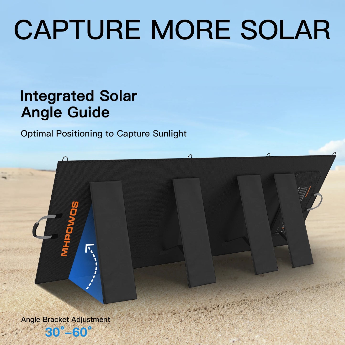 400W Solar Panel, Lightweight Foldable  with  Adjustable Kickstand,