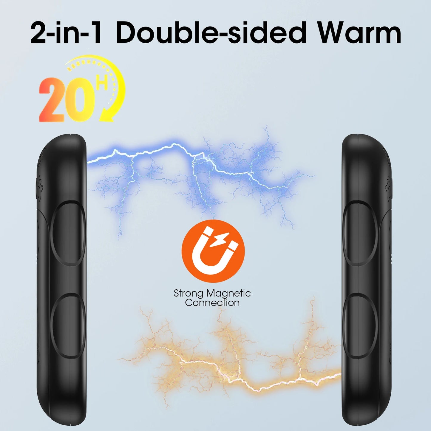 Rechargeable Hand Warmers, 6000mAh  Dual-Sided Safe Heating