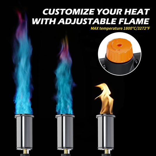 Powerful Propane Flamethrower, Adjustable Blow Torch