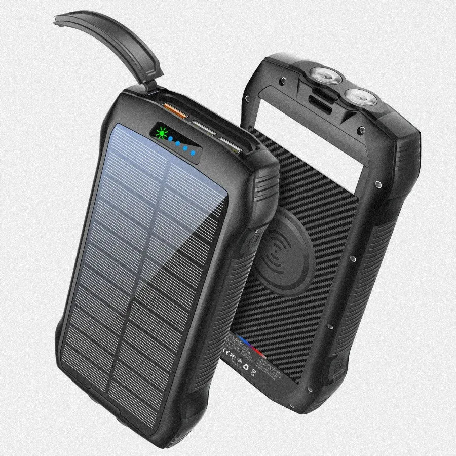 Solar Power Bank 33500mAh Fast Charging Solar Battery Pack