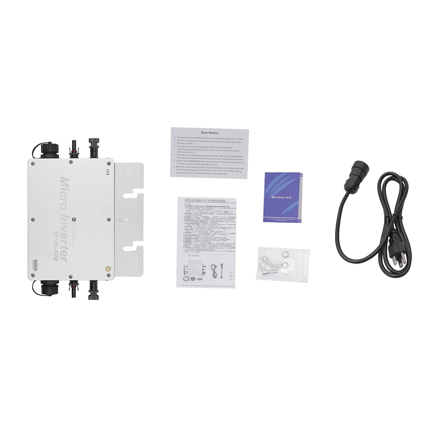 600W Waterproof Solar Grid Tie Inverter DC to AC Micro Inverter