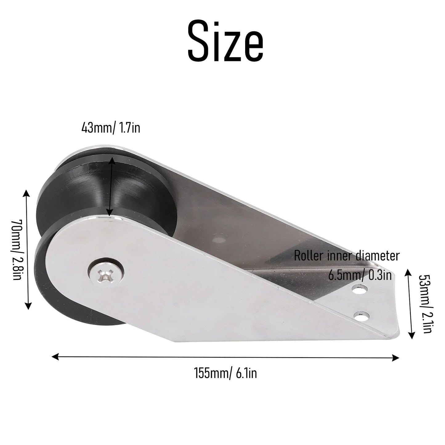 Bow Anchor Roller 316 Stainless Steel Waterproof WearResistant for Yacht Fishing Boat