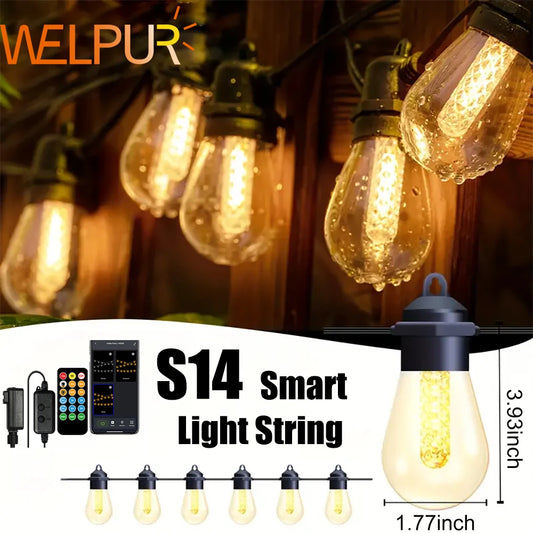 LED Outdoor Waterproof  Light String   App Control 3 Lighting Modes