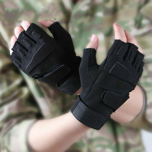 Tactical Military Half Finger Gloves Men's Hunting Shooting Fingerless Gloves