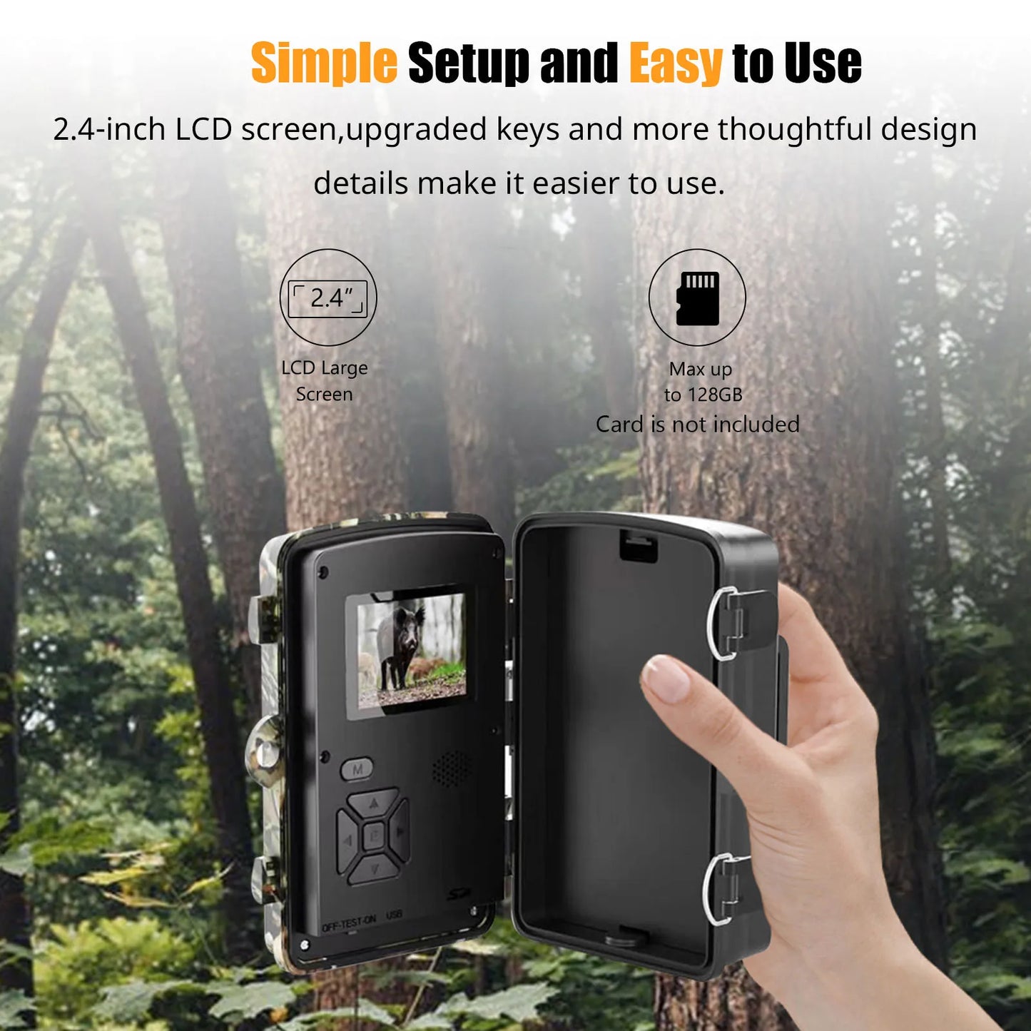 1080P  Infrared Night Vision Mobile Monitoring  Waterproof Trail Camera
