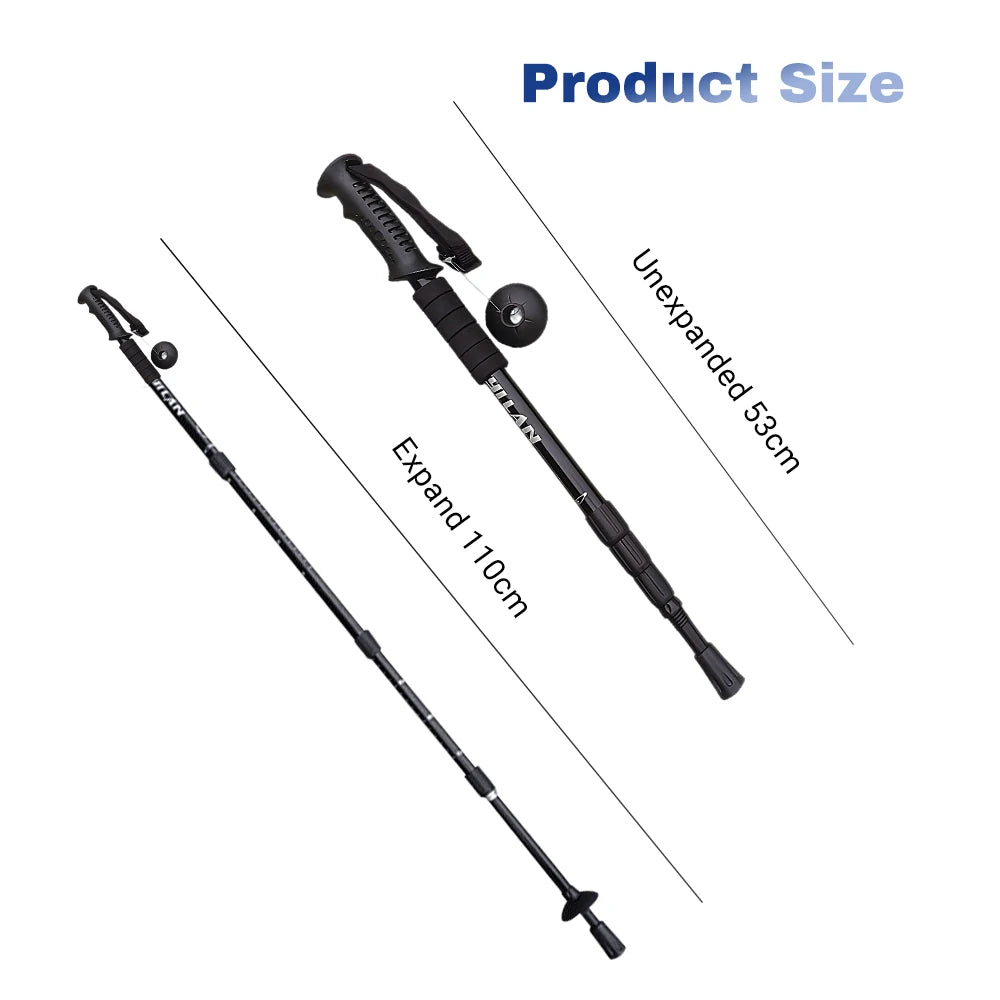 Trekking Poles Aluminum Alloy Telescopic Walking Hiking Stick