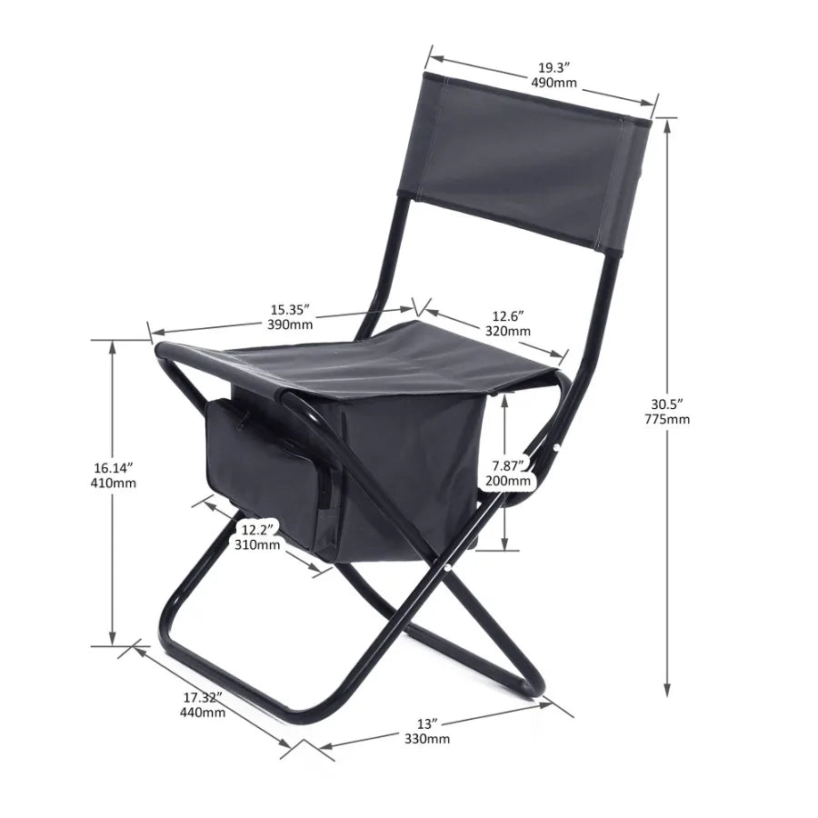 2piece Folding Chair with Storage Bag