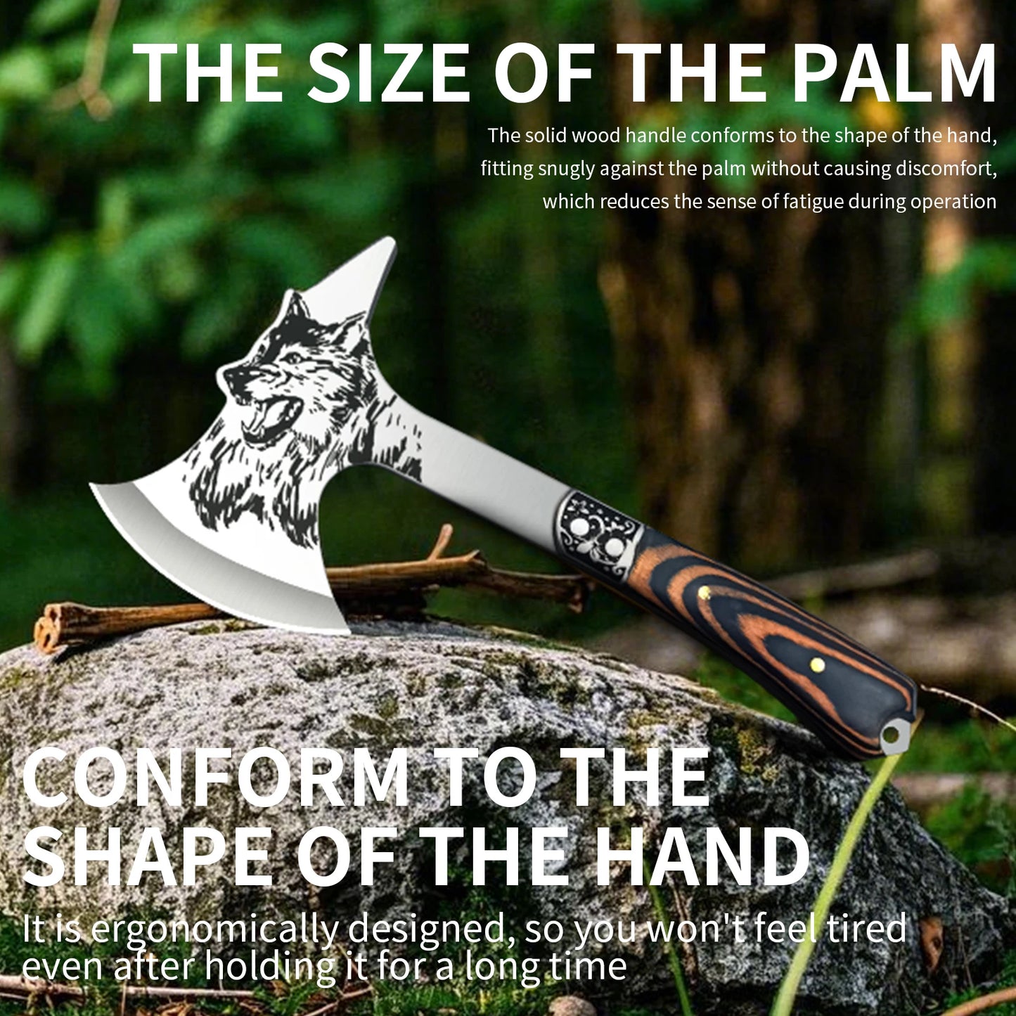 Stainless Steel  Axe Multi-function Tactical Wolf-head axe