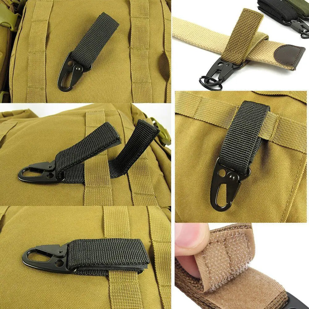 Tactical Gear Webbing Belt Clip with HK Hook