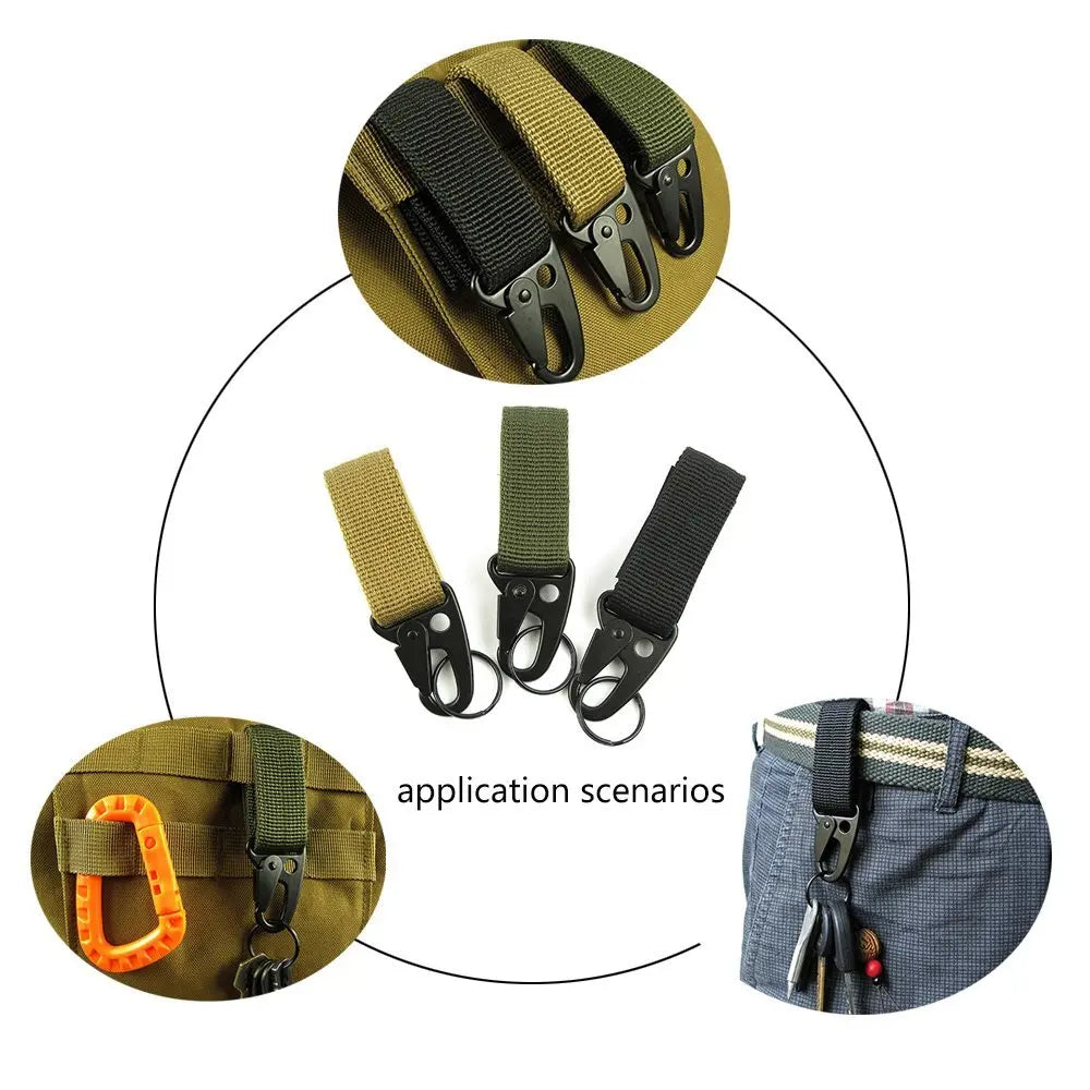 Tactical Gear Webbing Belt Clip with HK Hook