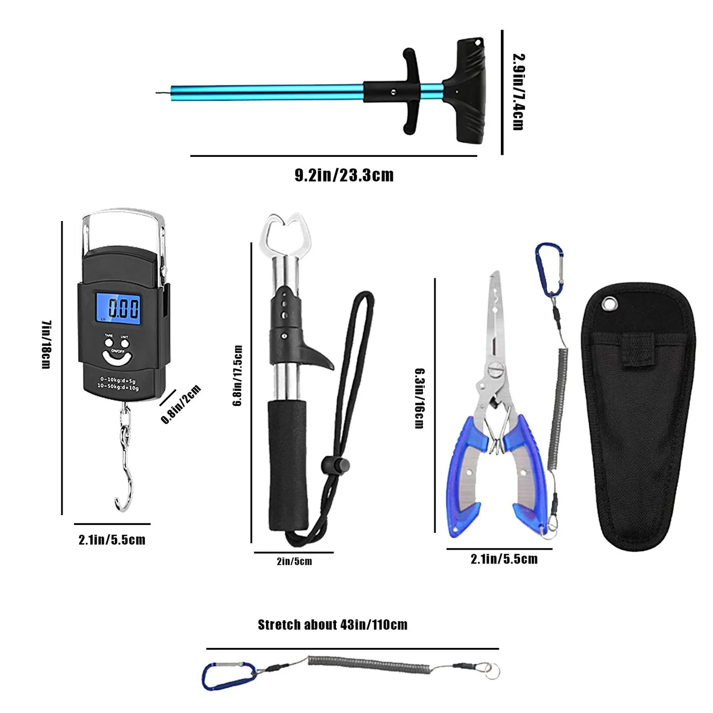Fishing Kit with Multi-tool Pliers,  , and Durable Sheath