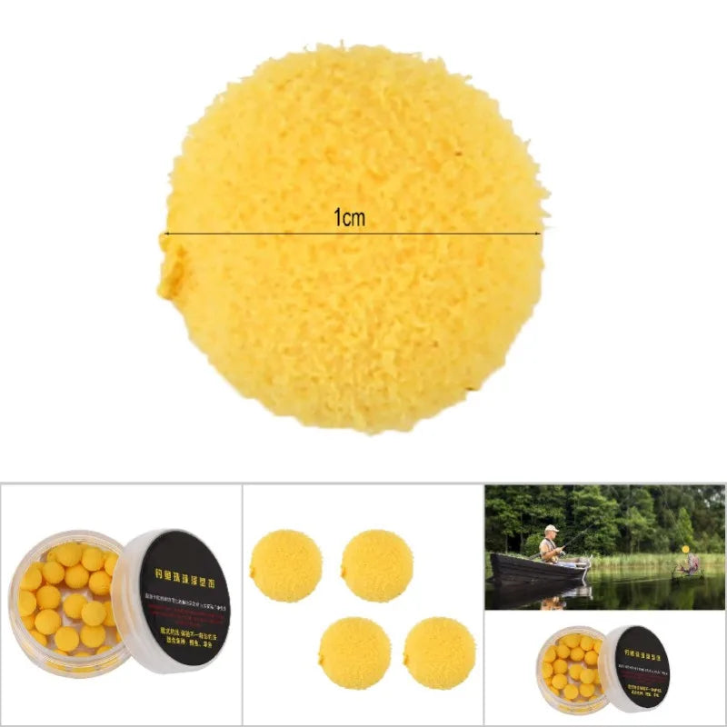 30Pcs/Lot Carp Fishing Foam Pop Up Soft Pellet Bait / Floating Lure (Yellow 10mm)