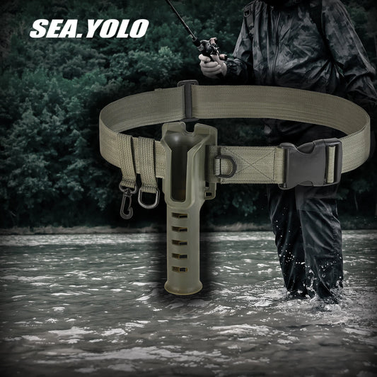 rod holding fly fishing support belt