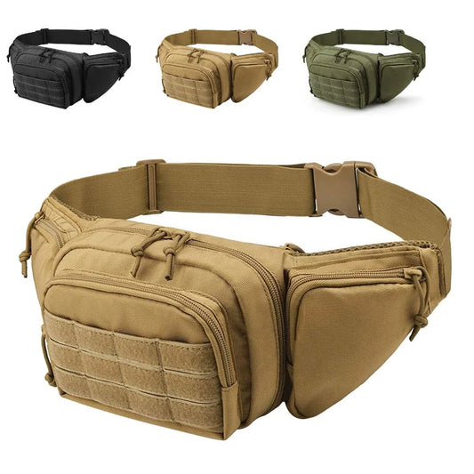 Tactical Concealed Carry Holster Fanny Pack Waist Conceal Hidden Pistol Handgun Gun Bag Hiking Mobile Phone Belt Pack Combat Bag