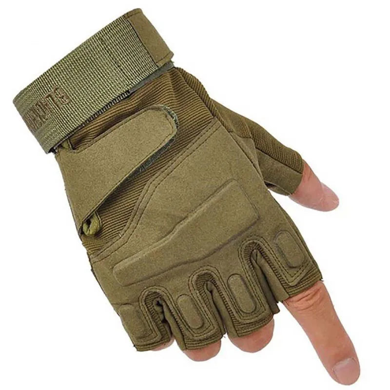 Tactical Military Half Finger Gloves Men's Hunting Shooting Fingerless Gloves