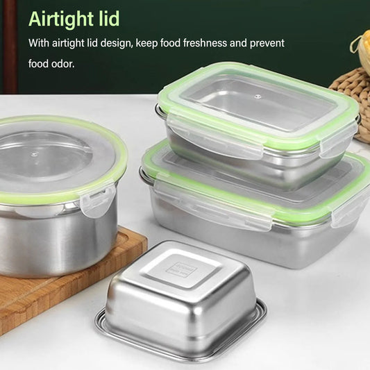 Food Storage Container Space Saving Stainless Steel