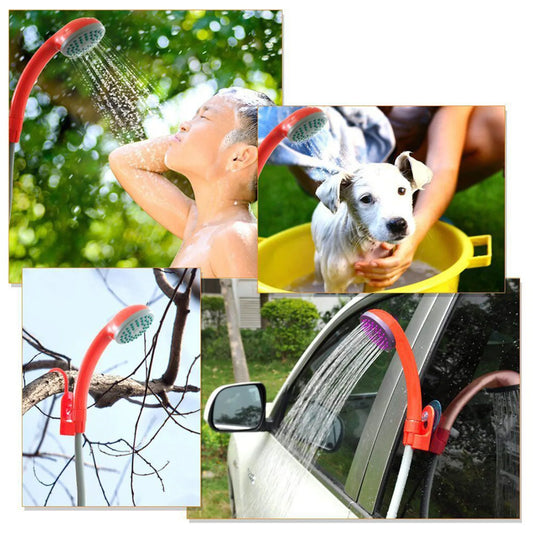 Portable Camping Shower, 62W Water Pump Rechargeable for Camping