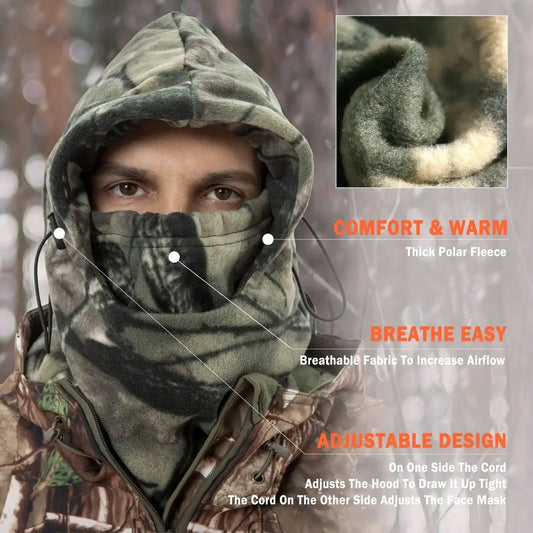 Thermal Fleece Ski Mask Neck Warmer Hoods