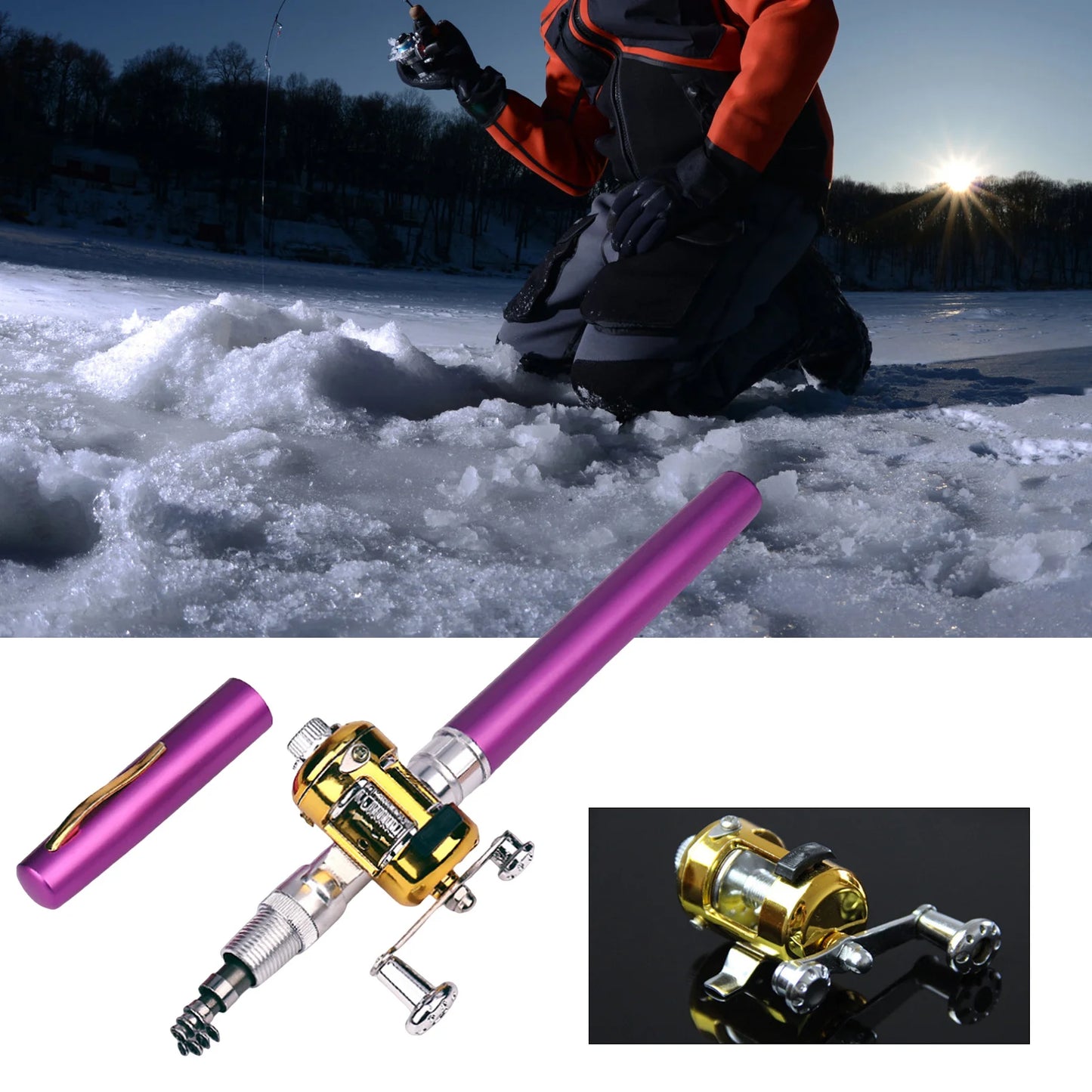 Mini Fishing Rods  Telescopic Aluminium Alloy Lure Rod