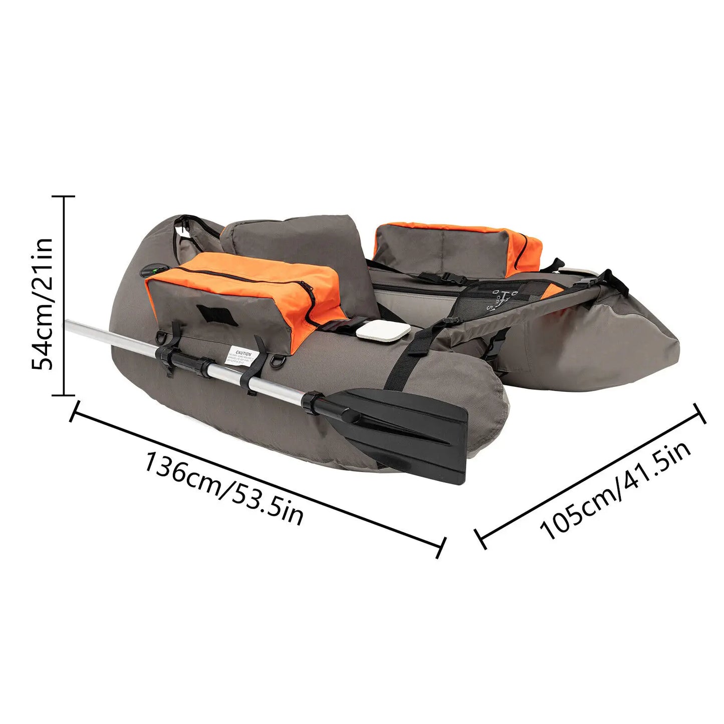 Inflatable Fishing  Raft , adjustable Backrest