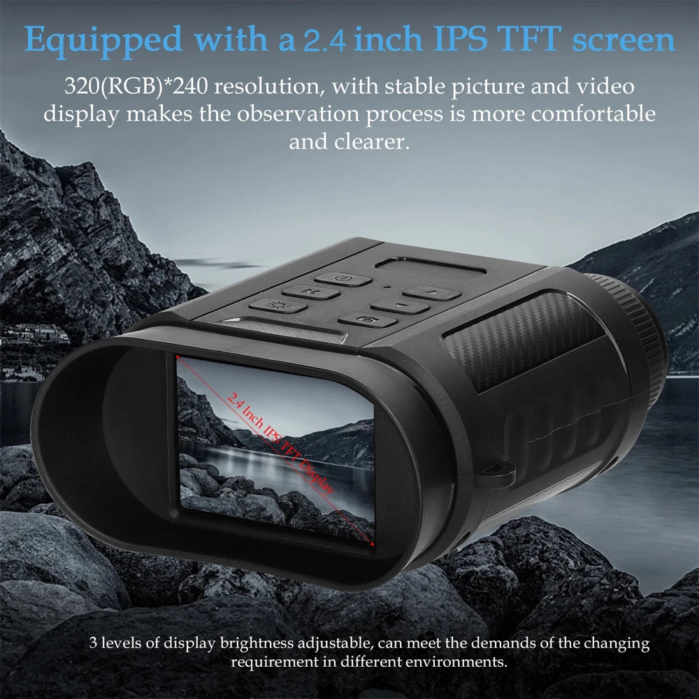 Mini Binocular Night Vision High Definition 4K 48MP Infrared 8X Digital Zoom Binoculars