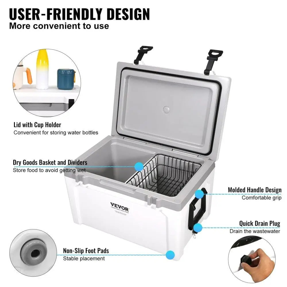 Insulated  , 52 qt,  Ice Retention Hard Cooler