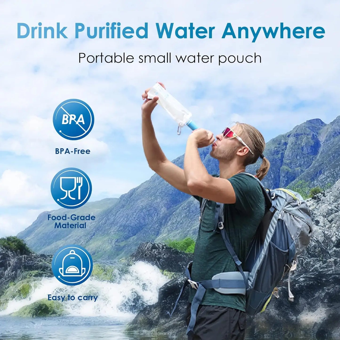 Waterdrop Gravity Water Filter Straw,