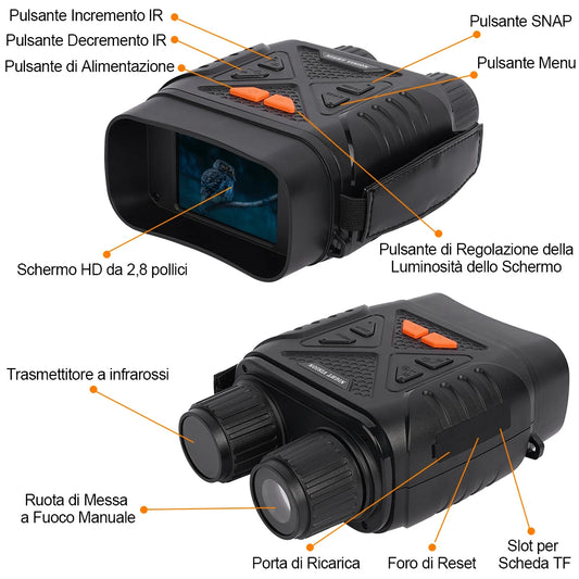 Night Vision Binoculars 1080P HD Infrared Camera 10X Digital Light Zoom 800m