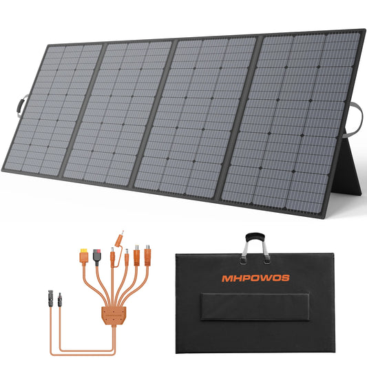 400W Solar Panel, Lightweight Foldable  with  Adjustable Kickstand,