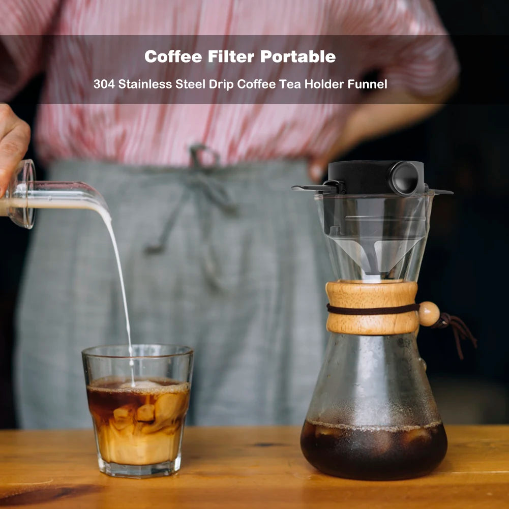 Collapsible Stainless Steel  Coffee Maker Reusable  Filter