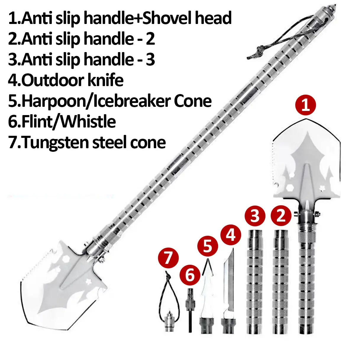 Multi Functional Detachable Foldable  Electric Shovel